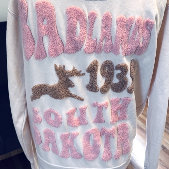 Pink and Brown Graphic Sweatshirt - Picture 1 of 9